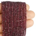 Granat wiśniowy oponka fasetowana ok. 2,8x2mm