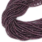 Granat wiśniowy oponka fasetowana ok. 3x2mm
