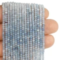 Akwamaryn układany oponka fasetowana ok. 2,8x2,2mm