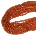 Agat karneol kula fasetowana ok. 6mm