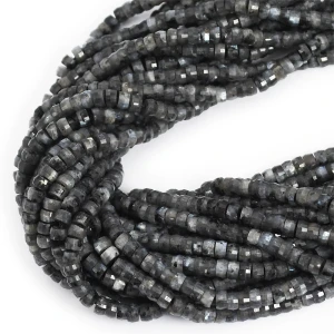 Larvikit talarek fasetowany ok. 4x2mm