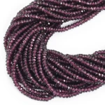 Granat wiśniowy oponka fasetowana ok. 3,3x2mm