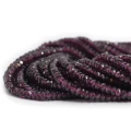 Granat wiśniowy oponka fasetowana ok. 3x2mm