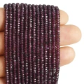 Granat wiśniowy oponka fasetowana ok. 3x2mm