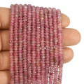 Turmalin różowy oponka fasetowana 4,2x2,2mm