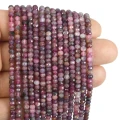 Turmalin różowy oponka fasetowana 3,8x2,8mm