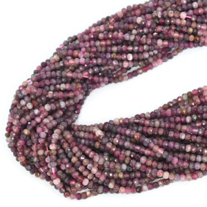 Turmalin różowy oponka fasetowana 3,8x2,8mm