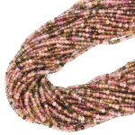 Turmalin wielokolorowy oponka fasetowana ok. 2,8x2mm