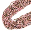 Turmalin wielokolorowy oponka fasetowana ok. 2,2x1,2mm