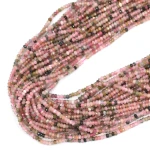 Turmalin wielokolorowy oponka fasetowana ok. 2,2x1,2mm