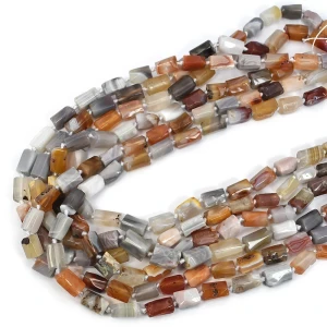 Agat botswana walec nieregularny ok. 11,5x8,5mm