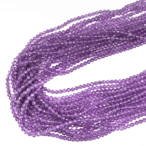 Ametyst jasny kula fasetowana ok. 4mm
