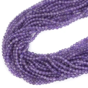 Ametyst kula fasetowana ok. 3,3mm 