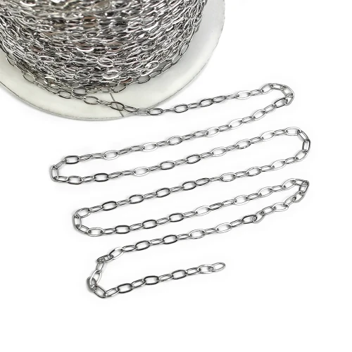 Łańcuszek owal ok. 5x2,5mm [stal szlachetna 0,5m]