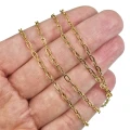 Łańcuszek owal ok. 5x2,5mm [stal szlachetna, kolor złoty PVD 0,5m]