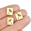 Zawieszka blaszka z wyciętym dmuchawcem ok. 17,5x10,5mm [zawieszka, stal, kolor złoty PVD]