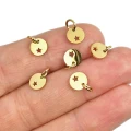 Zawieszka monetka z gwiazdką ok. 10x7mm [zawieszka, stal, kolor złoty PVD]