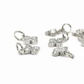 Zawieszka kwiatek z cyrkoniami ok. 13x8mm [zawieszka, stal]