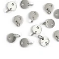 Zawieszka monetka z gwiazdką ok. 10x7mm [zawieszka, stal]
