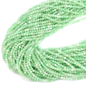 Chryzopraz kula fasetowana ok. 2,5mm