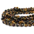 Mix tygrysie oko, bawole oko oliwka fasetowana ok. 8x6,5mm