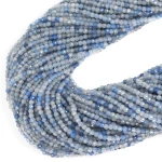 Awenturyn niebieski kula diamentowy szlif ok. 2mm