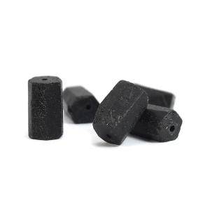 Turmalin czarny walec nieregularny ok. 12x7mm - 5 szt.