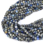 Lapis lazuli kostka fasetowana ok. 4,5x4,5mm