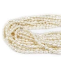 Perła hodowana nieregularna oliwka ok. 3,5-4,5x6-6,5mm