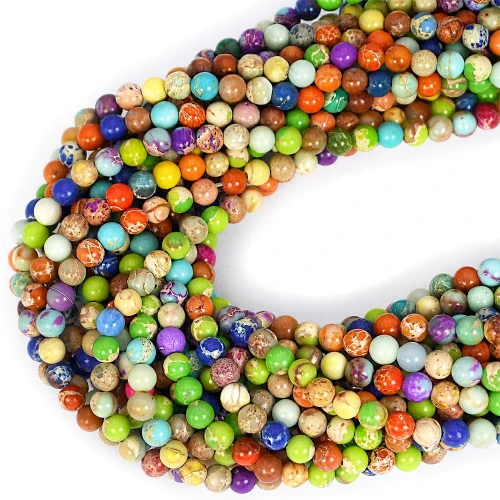 Jaspis cesarski fluo kula gładka ok. 4mm