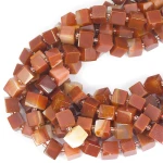 Agat karneol kostka ok. 10x8mm