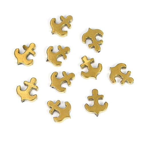 Kotwica złoto 13x11x3mm [przekładka, metal]