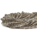 Kwarc dymny nieregularna oponka gładka ok. 3,5-4x2-2,5mm