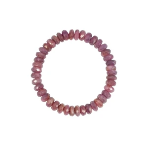 Bransoletka rubin oponka fasetowana ok. 8x4,5mm