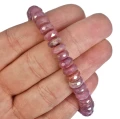 Bransoletka rubin oponka fasetowana ok. 8x4,5mm