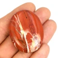 Jaspis czerwony owal gładki 5 ok. 4,5x3,5x1,5cm