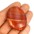 Jaspis czerwony owal gładki 7 ok. 4,5x3,5x1,5cm