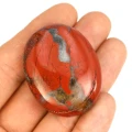 Jaspis czerwony owal gładki 9 ok. 4,5x3,5x1,5cm