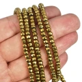 Hematyt złoty oponka fasetowana ok. 4x3mm