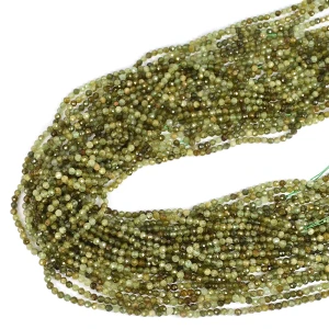 Granat zielony kula fasetowana ok. 3,3mm