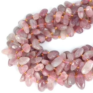 Kwarc madagaskar ciemny nieregularny sopel płaski ok. 18-12x13-6mm 