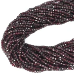 Granat kostka fasetowana ok. 3x3mm