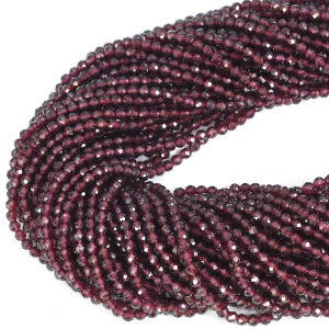 Granat kula fasetowana ok. 3,3mm