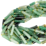 Awenturyn zielony szlifowany walec nieregularny ok. 30-13x8-6mm