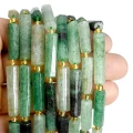 Awenturyn zielony szlifowany walec nieregularny ok. 30-13 x8-6mm