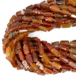 Agat karneol szlifowany walec nieregularny ok. 13-10x8-6mm