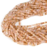 Kwarc brzoskwiniowy talarek fasetowany ok. 4x2mm