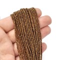 Hematyt miedziany kula fasetowana 2,2mm [sznur 40cm]