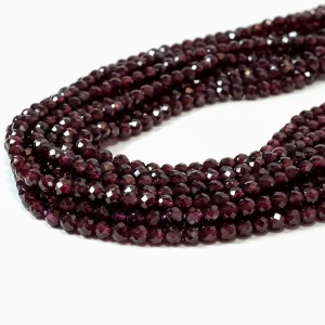Granat kula fasetowana ok. 4 mm